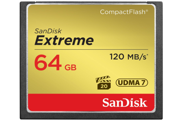 SanDisk Extreme CompactFlash Speicherkarte 64 GB, OHNE OVP