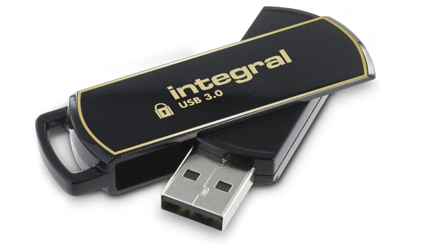 Integral 128GB Secure360 256-Bit Software Encrypted 3.0 USB Stick, OHNE OVP