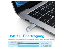 USB Stick 8GB 20 Stück, ABLAZE Mini Speicherstick Wasserdicht Metall, OHNE OVP
