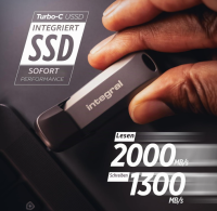 Integral USSD 256 GB Turbo-C USB 3.2 Gen 2×2 Metall-USB-Stick, OHNE OVP