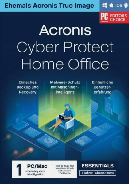 Acronis Cyber Protect Home Office Essentials 1 Gerät, 1 Jahr, CODE PER MAIL