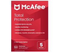 McAfee Total Protection / 5 Geräte / 1 Jahr / CODE PER MAIL
