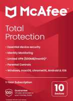 McAfee Total Protection 10 Geräte 1 Jahr | Windows/Mac/Android/iOS CODE PER MAIL