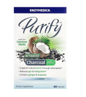 Enzymedica, Purify, Aktivkohle Plus, 60 Kapseln