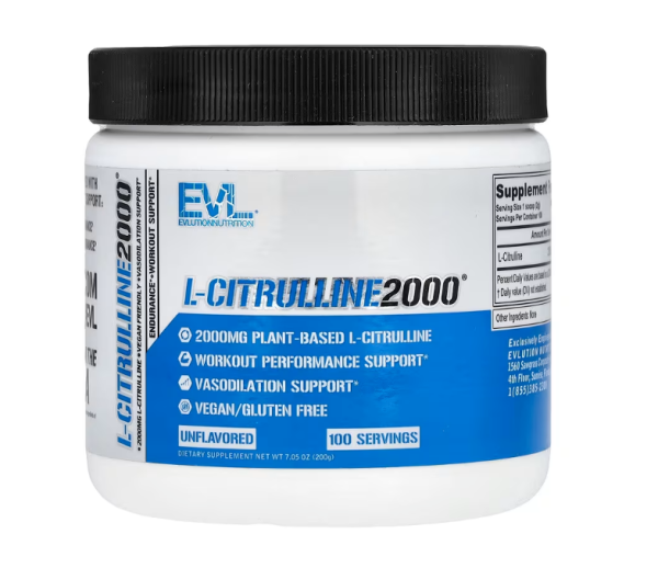 EVLution Nutrition, L-Citrulline 2000, geschmacksneutral, 200 g
