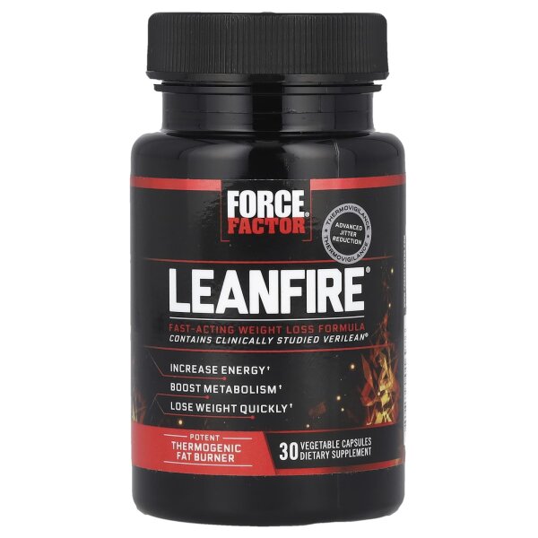 Force Factor, LeanFire, Formel zur Gewichtsreduktion, 30 pflanzliche Kapseln