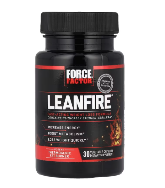 Force Factor, LeanFire, Formel zur Gewichtsreduktion, 30 pflanzliche Kapseln