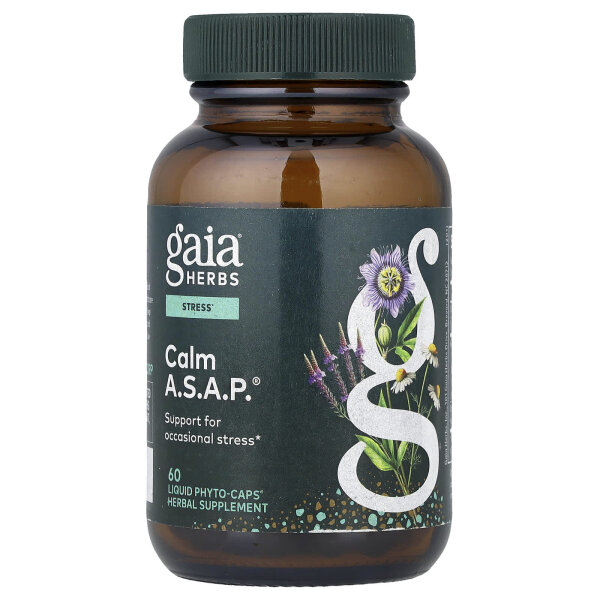 Gaia Herbs, Calm ASAP, 60 vegane flüssige Phyto-Kapseln