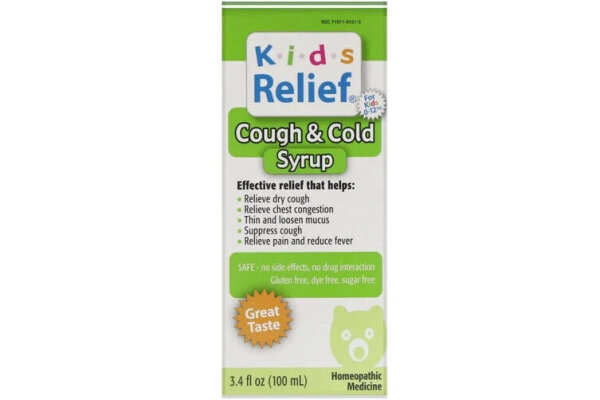 Homeolab USA, Kids Relief, Husten- und Erkältungssirup, für Kinder von 0–12 Jahren, 100 ml