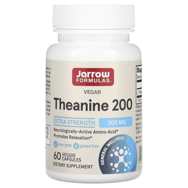 Jarrow Formulas, Theanin 200, 200 mg, 60 Vegetarische Kapseln