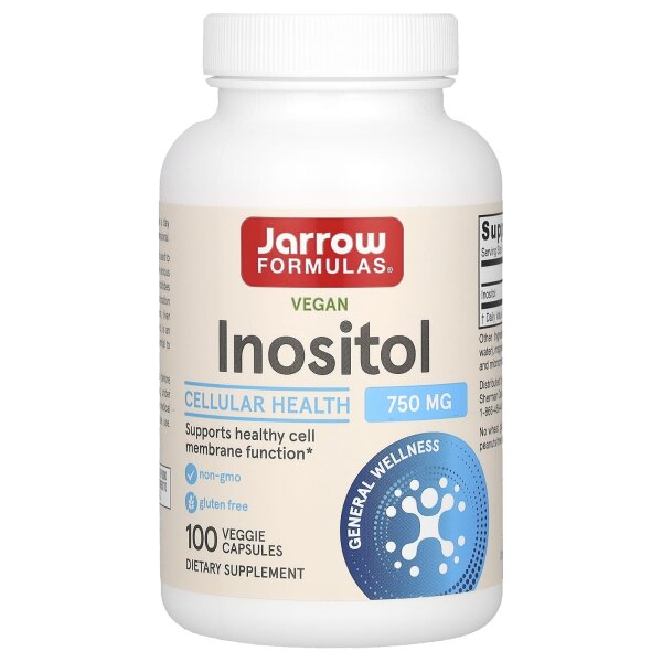 Jarrow Formulas, Vegan Inositol, veganer Inosit, 750 mg, 100 pflanzliche Kapseln