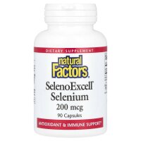 Natural Factors, SelenoExcell, Selen, 200 mcg, 90 Kapseln