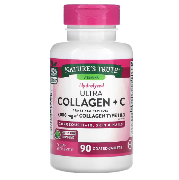 Natures Truth, Ultra Collagen + C, 3.000 mg, 90 ?berzogene Kapseln