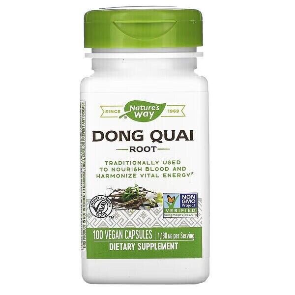 Natures Way, Dong Quai Root, Dong-Quai-Wurzel, 1.130 mg, 100 vegane Kapseln