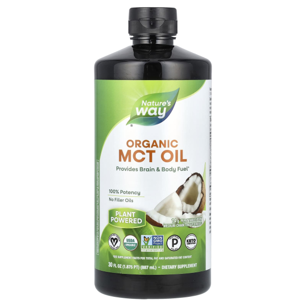 Natures Way, Organic MCT Oil, Bio-MCT-?l, 887 ml