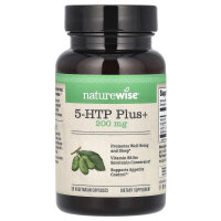 NatureWise, 5-HTP Plus+, 200 mg, 30 vegetarische Kapseln
