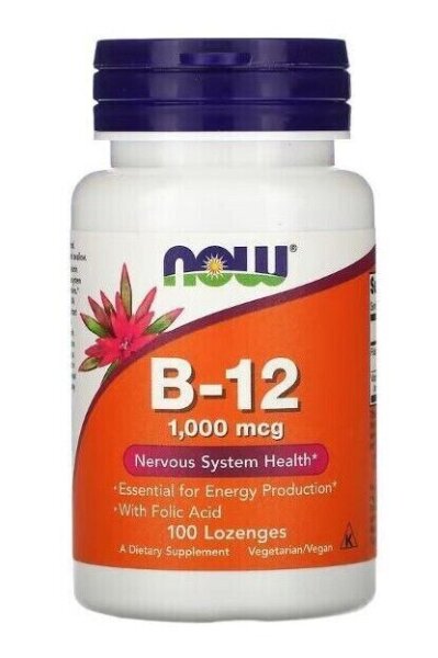 NOW Foods B-12 + Fols?ure, 1.000 mcg, 100 Lutschtabletten