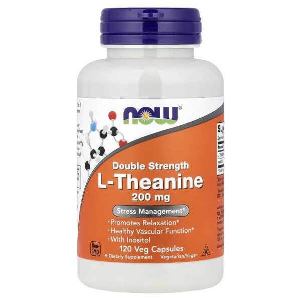 Now Foods, Double Strength L-Theanine, 200mg, 120 Veg. Kapseln