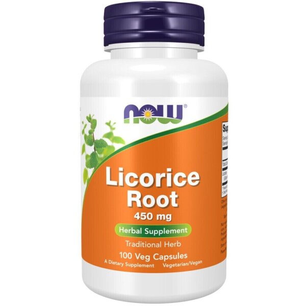 Now Foods, Licorice Root, 450mg, 100 Veg. Kapseln