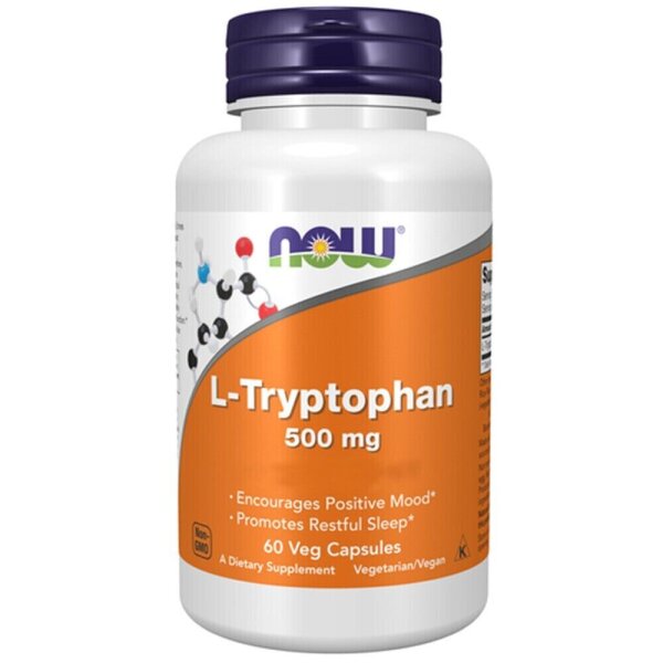 Now Foods, L-Tryptophan, 500mg, 60 Veg. Kapseln