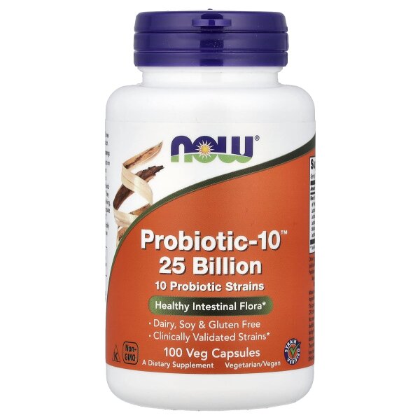 NOW FOODS, PROBIOTIC-10? 25 Billion, 100 Veg. Kapseln