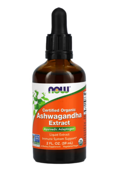 NOW Foods, Zertifiziertes Bio-Ashwagandha-Extrakt, 59 ml