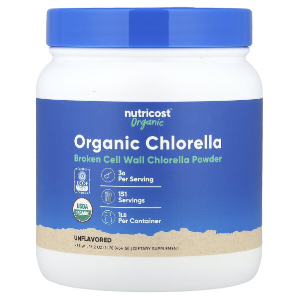 Nutricost, Bio-Chlorellapulver, 454 g