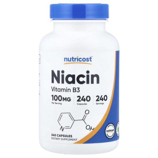 Nutricost, Niacin, 100 mg, 240 Kapseln