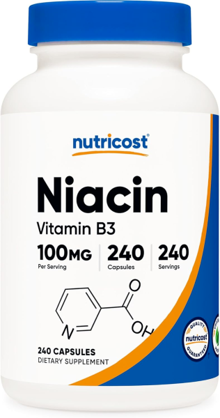 Nutricost, Niacin, 100 mg, 240 Kapseln