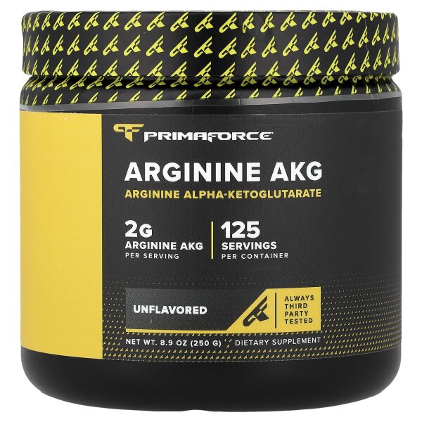 Primaforce, Arginine AKG, Unflavored, Arginin AKG, geschmacksneutral, 250 g