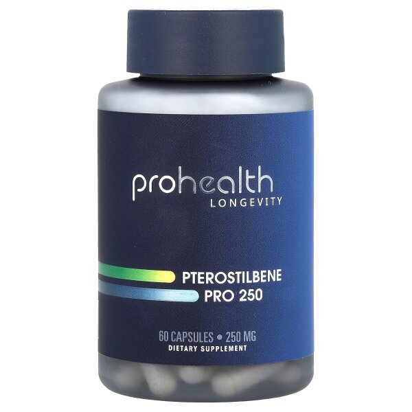 ProHealth Longevity, Pterostilben, 250 mg, 60 Kapseln