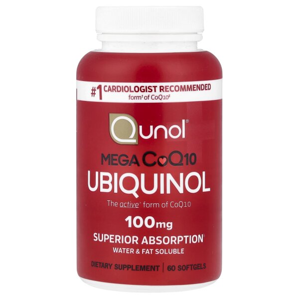 Qunol, Ubiquinol, Mega CoQ10, 100 mg, 60 Weichkapseln