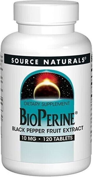 Source Naturals, BioPerine, Black Pepper Fruit Extract, 10mg, 120 Tabletten