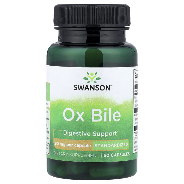 Swanson Ox Bile, 90mg pro Kapsel, 60 Kapseln
