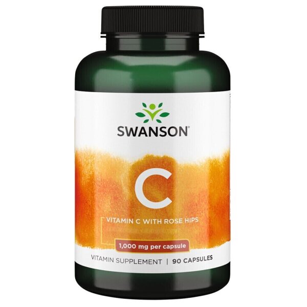 Swanson, Vitamin C mit Hagebutten, 90 Kapseln