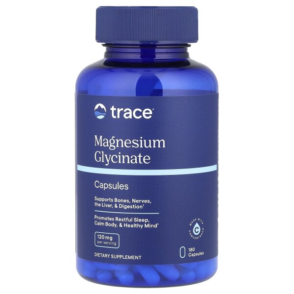 Trace Minerals ?, Magnesiumglycinat, 120 mg, 180 Kapseln