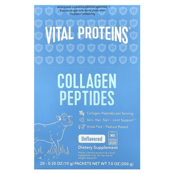 Vital Proteins, Kollagenpeptide vom Weiderind, geschmacklos, 20 Einzelp?ckchen