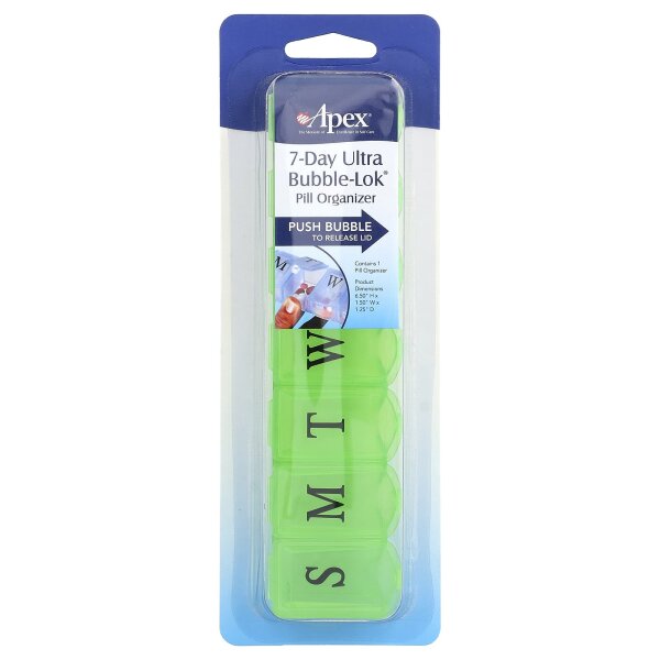 Apex, Pillen-Organizer Ultra Bubble-Lok f?r 7 Tage, 1 Pillentasche