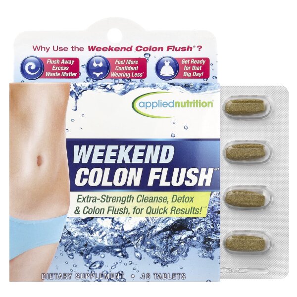 Applied Nutrition, Wochenende Colon Flush, 16 Tabletten
