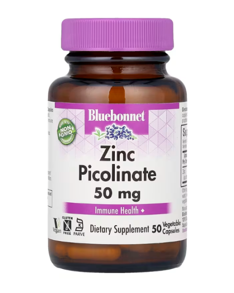 Bluebonnet Nutrition, Zinkpicolinat, 50 mg, 50 pflanzliche Kapseln