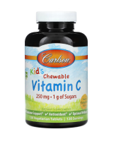Carlson, Kids Chewable Vitamin C, Natural Mandarine, 250...