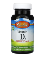 Carlson, Vitamin D3, 125 mg (5.000 IU), 120 Weichkapseln