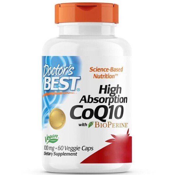 Doctors Best, hoch absorbierbares CoQ10 mit BioPerine, 100 mg, 60 Kapseln