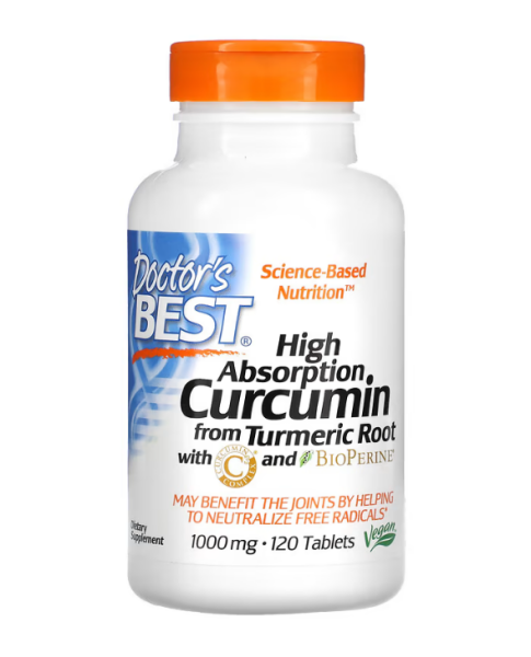 Doctors Best, Kurkumin mit hoher Absorption, 1.000 mg, 120 Tabletten
