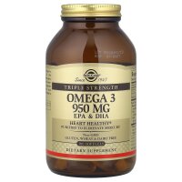 Dreifache stärke OMEGA-3 950 mg 100 Weichkapseln Solgar