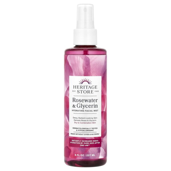 Heritage Store, Rosewater & Glycerin, Rosenwasser und Glycerin, 237ml