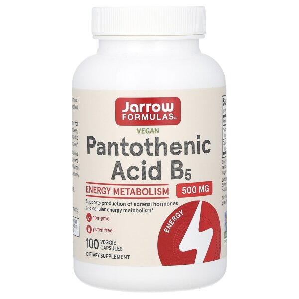 Jarrow Formulas, Pantothenic Acid B5, 500mg, 100 Veg. Kapseln