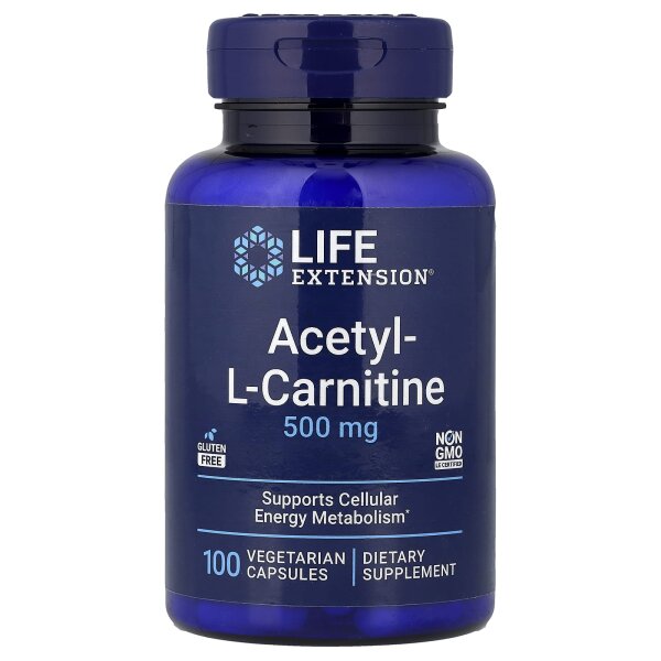 Life Extension, Acetyl-L-Carnitine, 500mg, 100 Veg. Kapseln