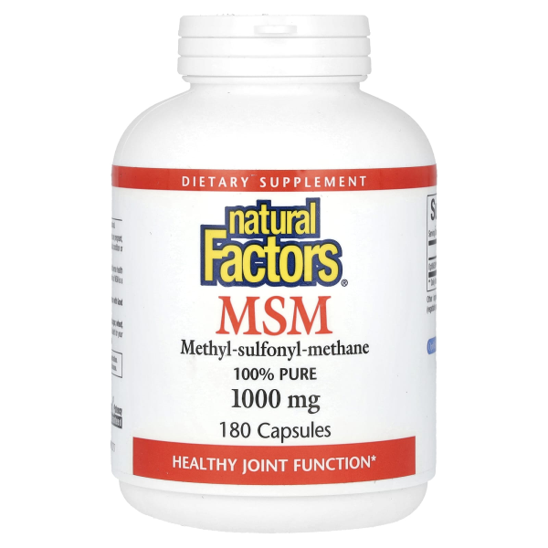 Natural Factors, MSM, Methylsulfonylmethan, 1.000 mg, 180 Kapseln