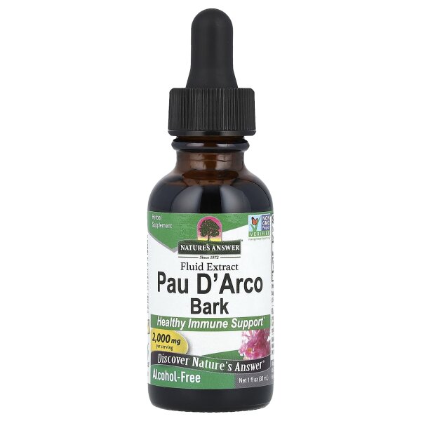 Natures Answer, Pau D?Arco Bark, Lapacho-Rinde, alkoholfrei, 2.000 mg, 30 ml